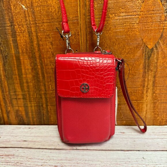 GIANI BERNINI Softy Leather Tech Crossbody Wallet - Picture 1 of 5